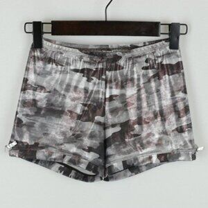 Monkeybar Buddies Cosmic Camo Girls Size 10 Gray Spandex Gymnastics Shorts